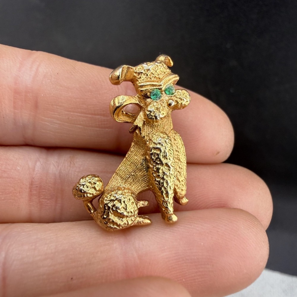 Vintage Brooch Lot Bird Flower Dog Leaf Heart - Picture 3 of 12
